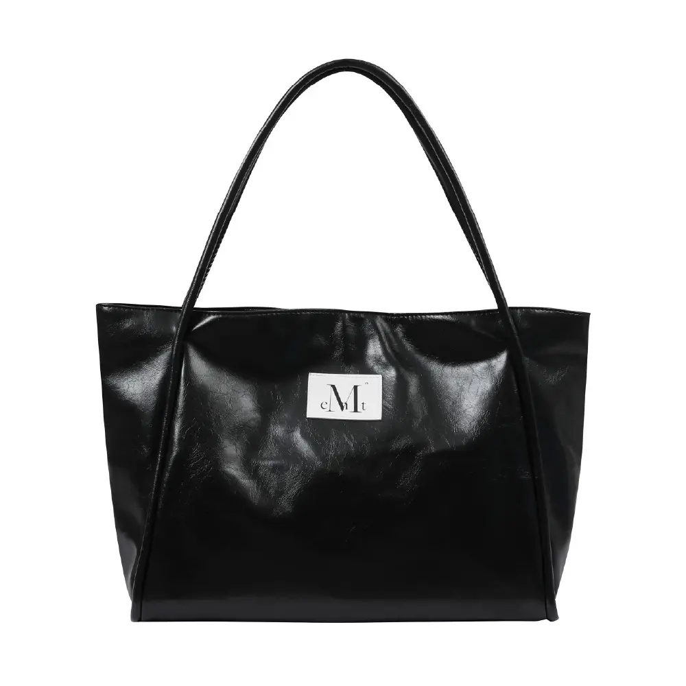 韓國 MUCENT GRIEK LEATHER SHOULDER BAG 極簡白標皮革肩背包 黑色Black