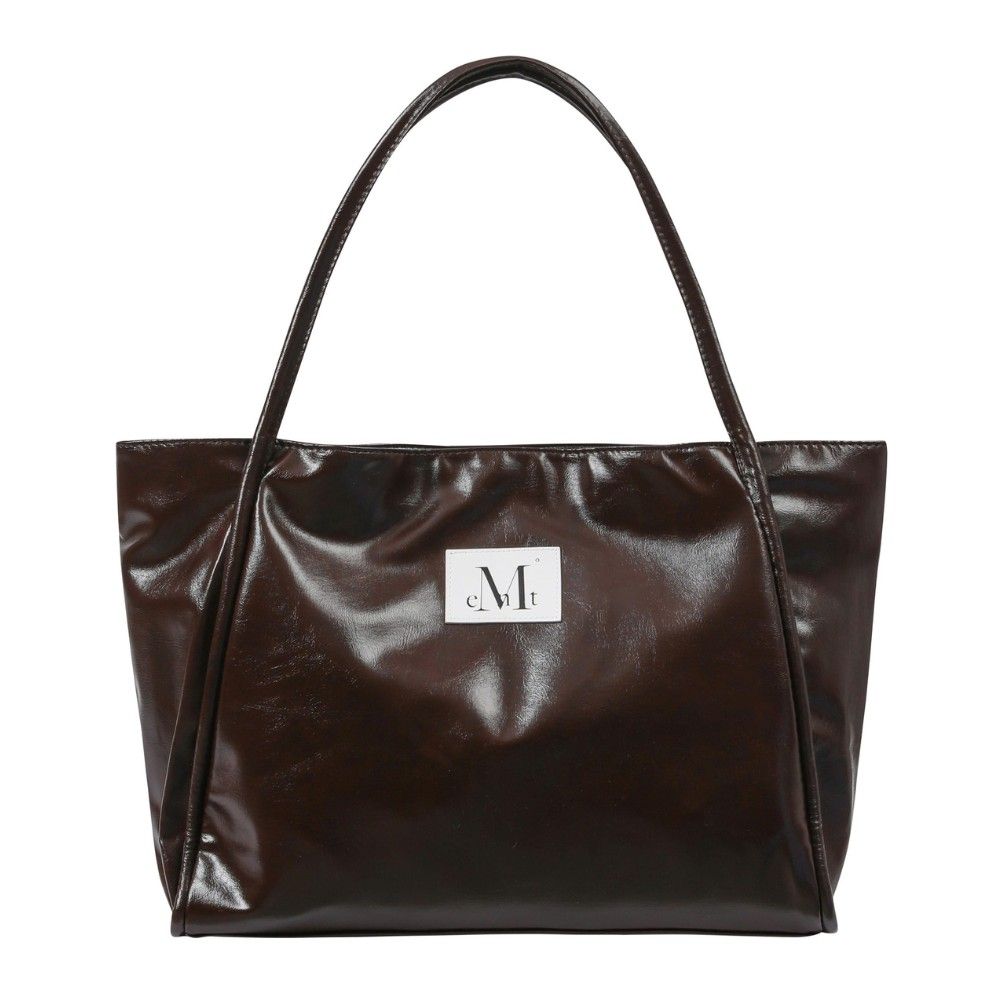 韓國 MUCENT GRIEK LEATHER SHOULDER BAG 極簡白標皮革肩背包 棕色Brown