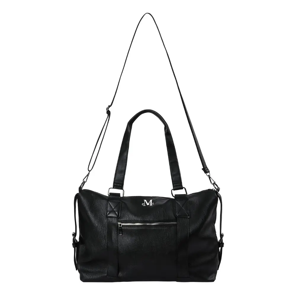 韓國 MUCENT PRIME WRINKLE LEATHER TOTE BAG 皺褶紋理皮革托特包 黑色Black