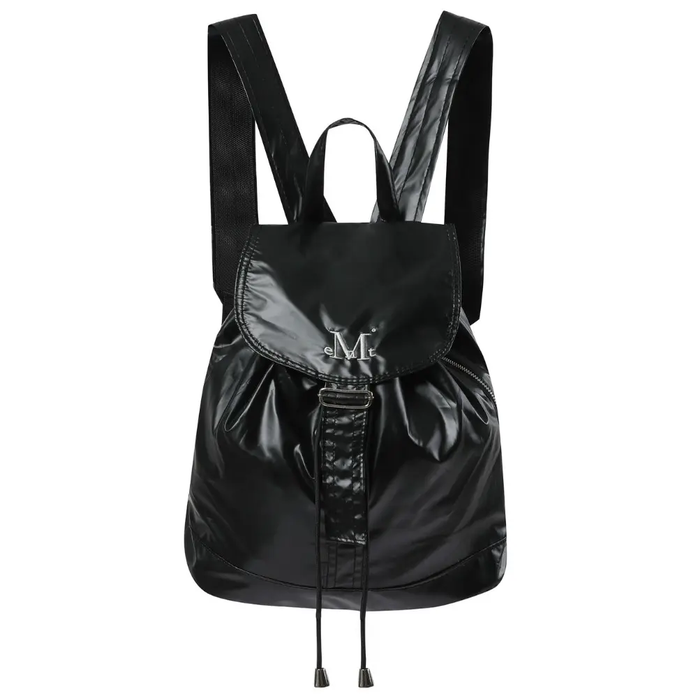 韓國 MUCENT GLOSSY MINI BACKPACK 光澤感防水迷你後背包 黑色Black