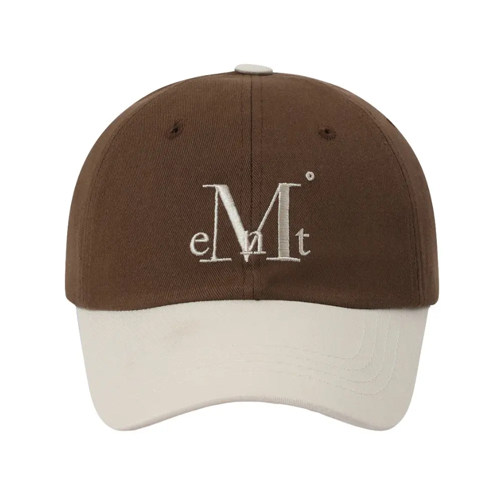 韓國 MUCENT SIGNATURE TWO TONE BALL CAP 韓國製 經典雙色拼接棒球帽 棕色×香草 Brown-vanilla