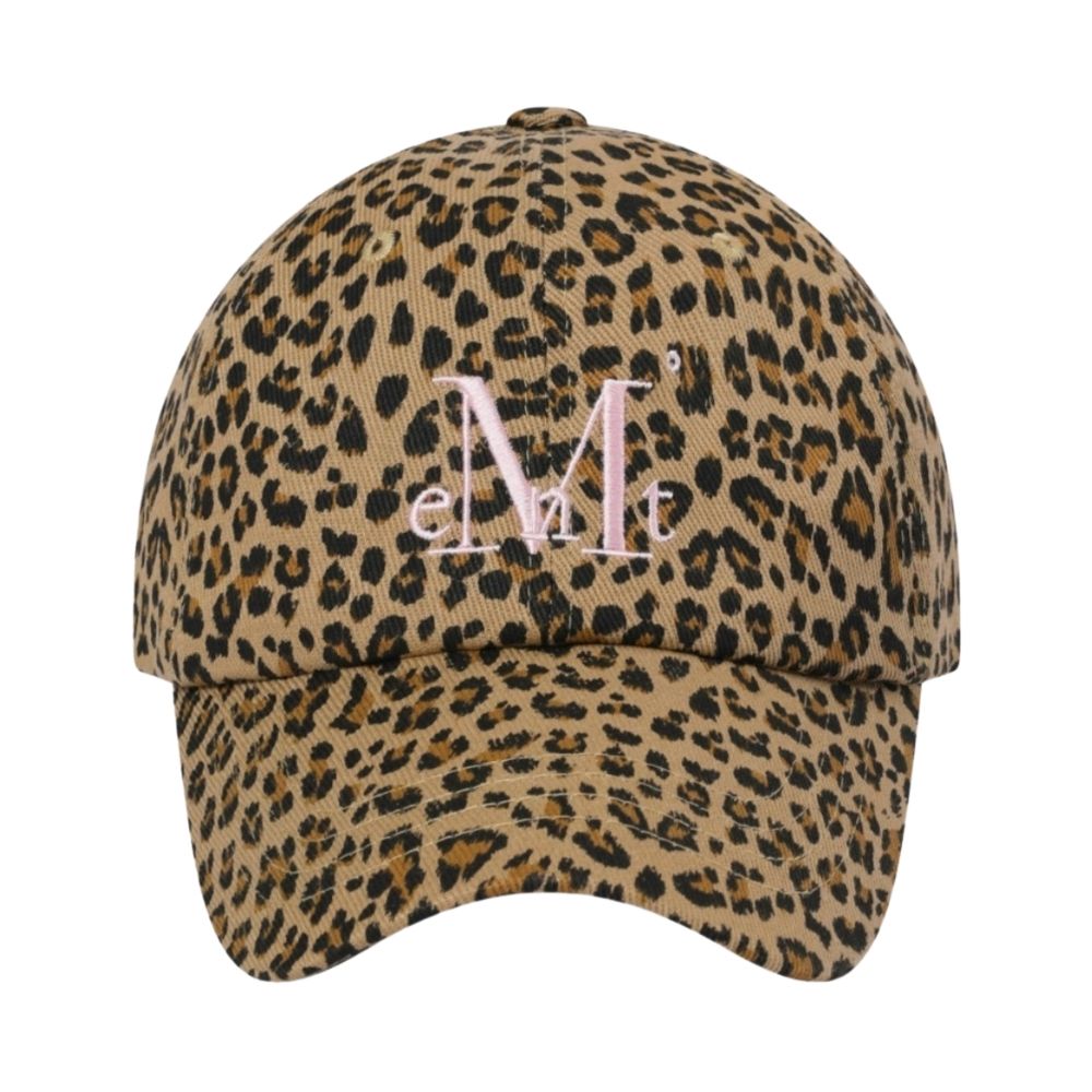 韓國 MUCENT SIGNATURE BALL CAP 經典素色百搭棒球帽 豹紋米Leopard Beige
