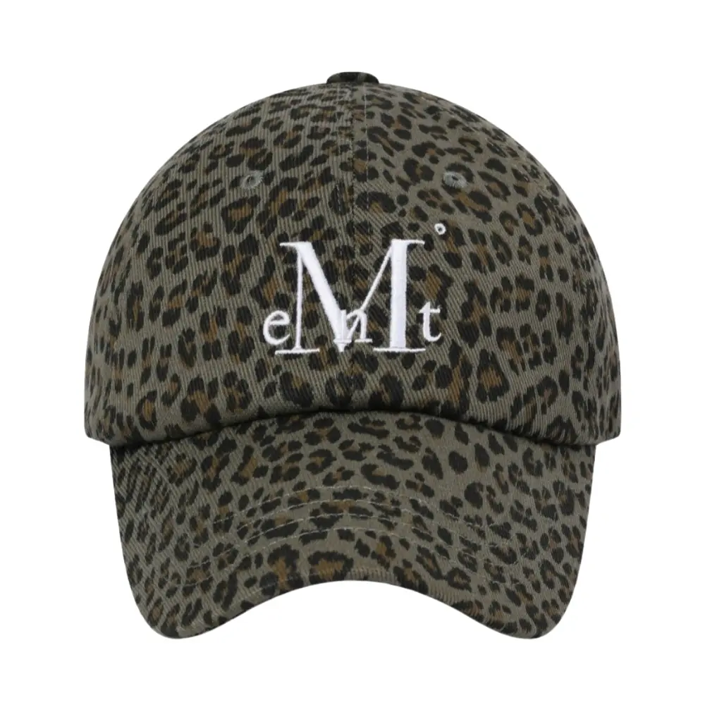韓國 MUCENT SIGNATURE BALL CAP 經典素色百搭棒球帽 豹紋卡其Leopard Khaki