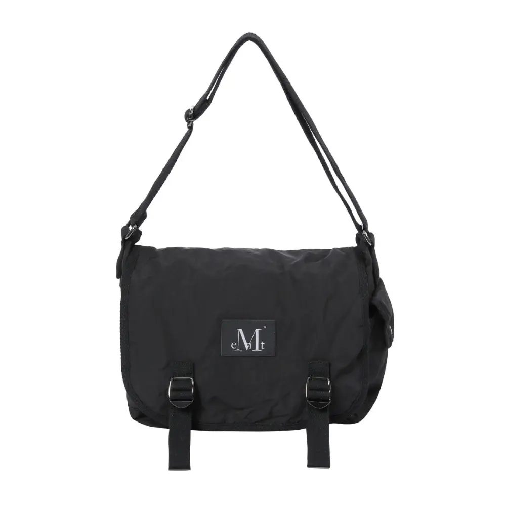 韓國 MUCENT REKE DOUBLE BUCKLE CROSS BAG 多功能雙扣環斜背包 黑色Black