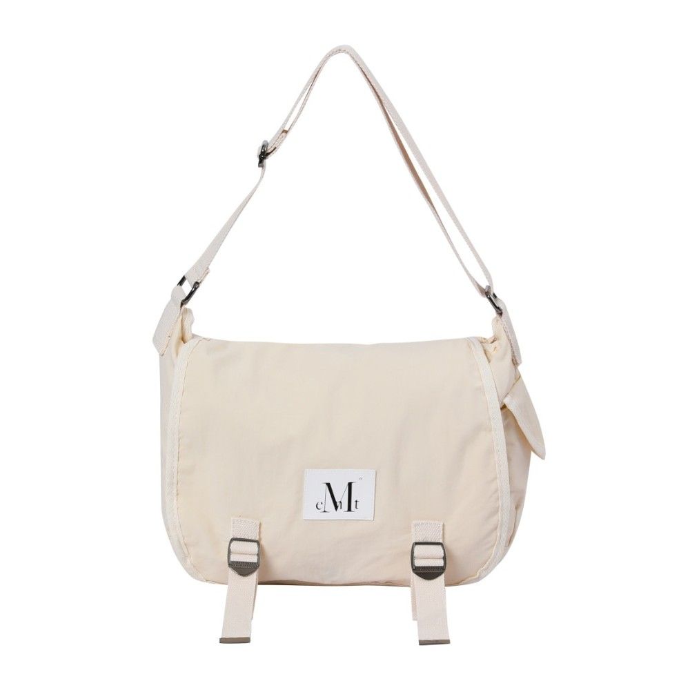 韓國 MUCENT REKE DOUBLE BUCKLE CROSS BAG 多功能雙扣環斜背包 象牙白Ivory