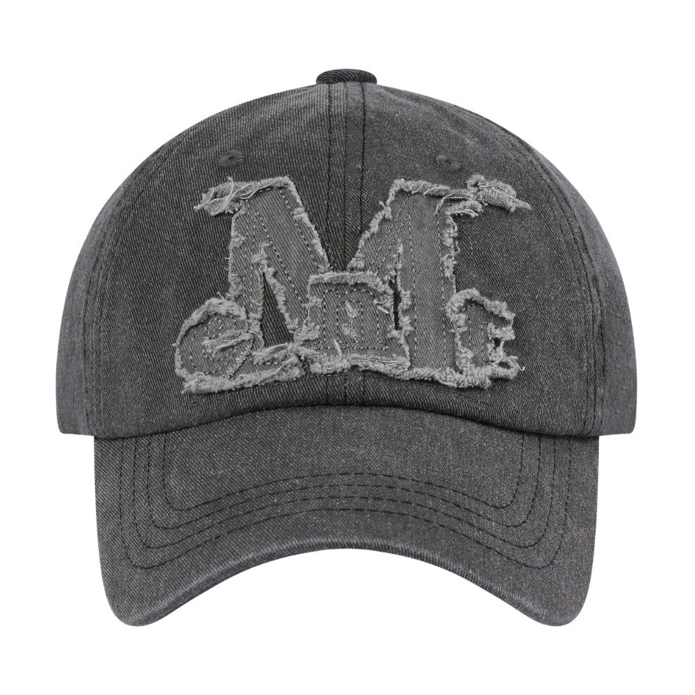 韓國 MUCENT VINTAGE WASHING APPLIQUE BALL CAP 復古水洗刺繡棒球帽 仿舊灰Dyeing Gray (Gray Logo)