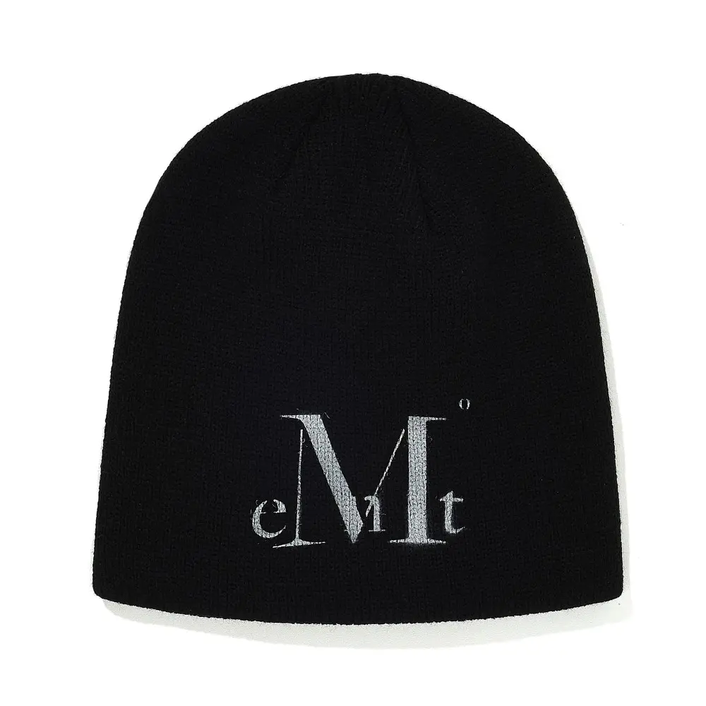 韓國 MUCENT SIGNATURE BEANIE 經典大Logo針織毛帽 黑色Black
