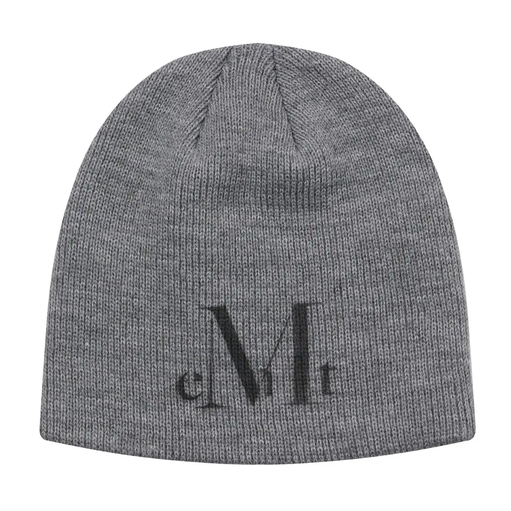 韓國 MUCENT SIGNATURE BEANIE 經典大Logo針織毛帽 灰色Gray