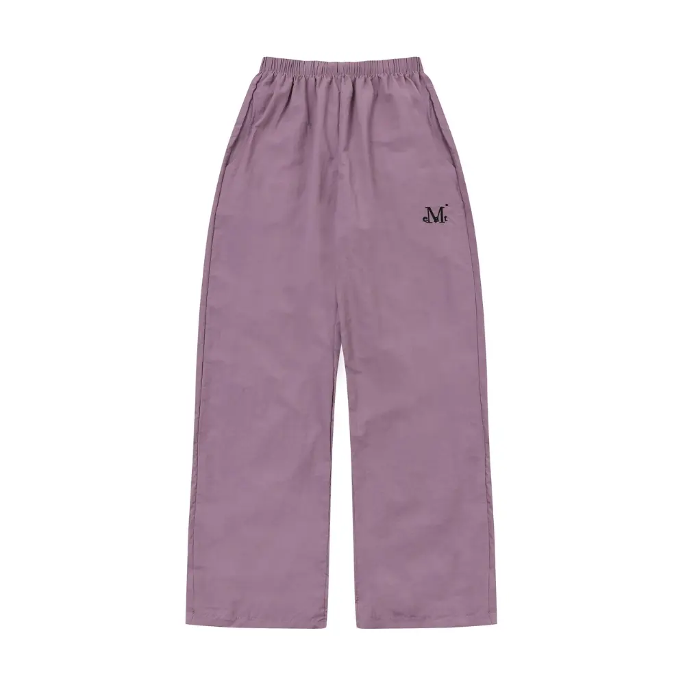 韓國 MUCENT MADRID POLY WIDE PANTS 寬版直筒休閒長褲/ 紫色Purple/ L