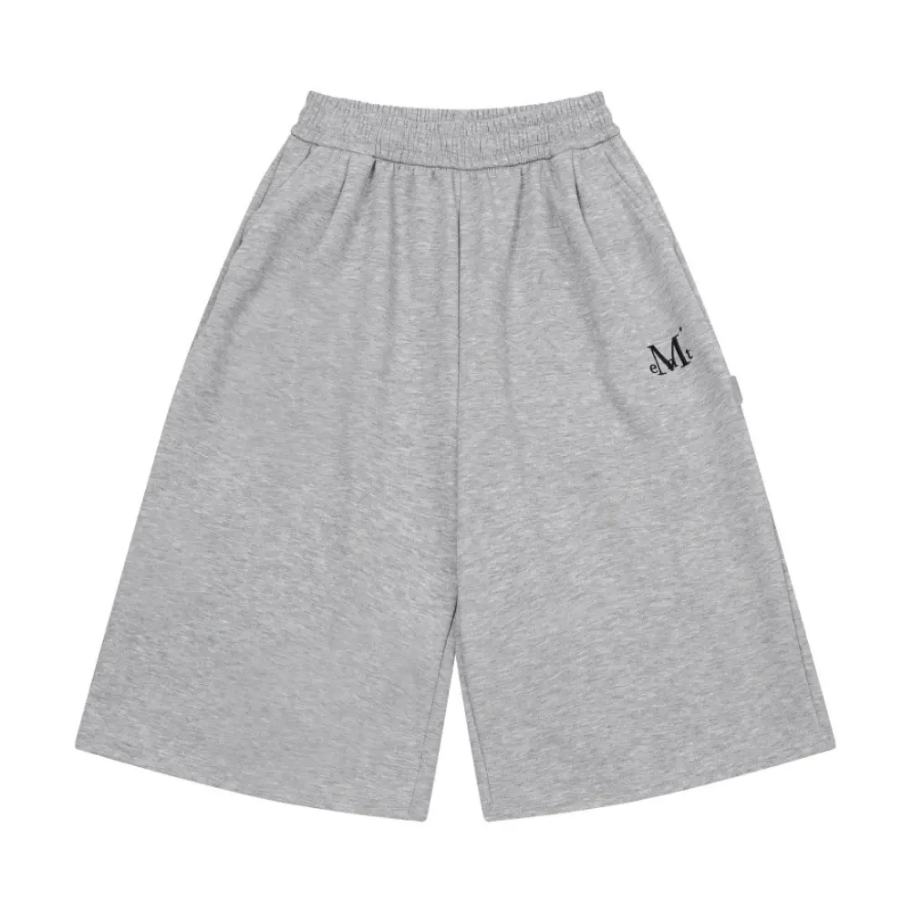 韓國 MUCENT HAMMER SIDE POCKET CARPENTER SWEAT BERMUDA HALF PANTS UNISEX 側袋工裝風棉質半長褲 灰色Gray