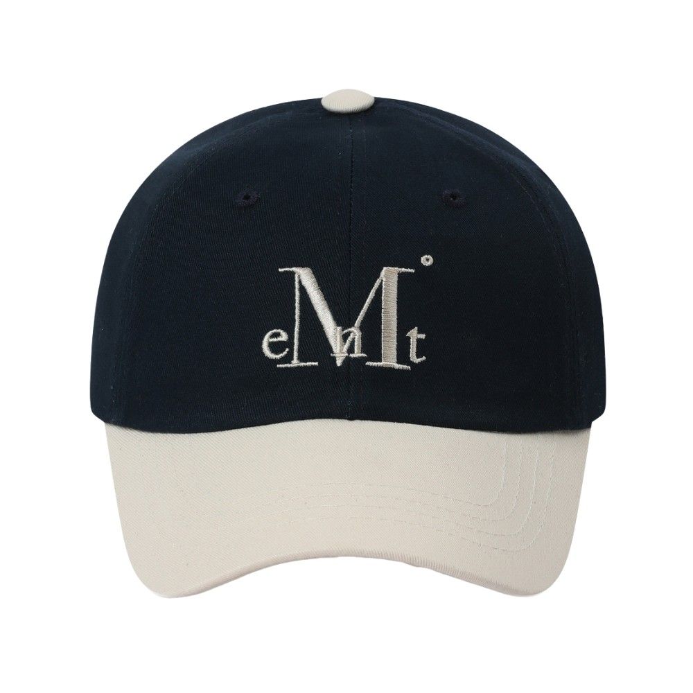 韓國 MUCENT SIGNATURE TWO TONE BALL CAP 韓國製 經典雙色拼接棒球帽 海軍藍×香草 Navy-vanilla