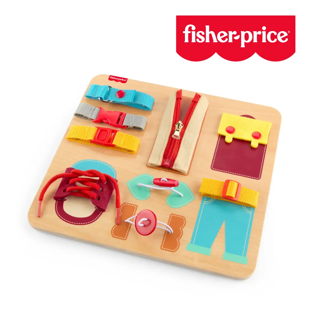 【Fisher price 費雪】木製蒙特梭利穿搭板