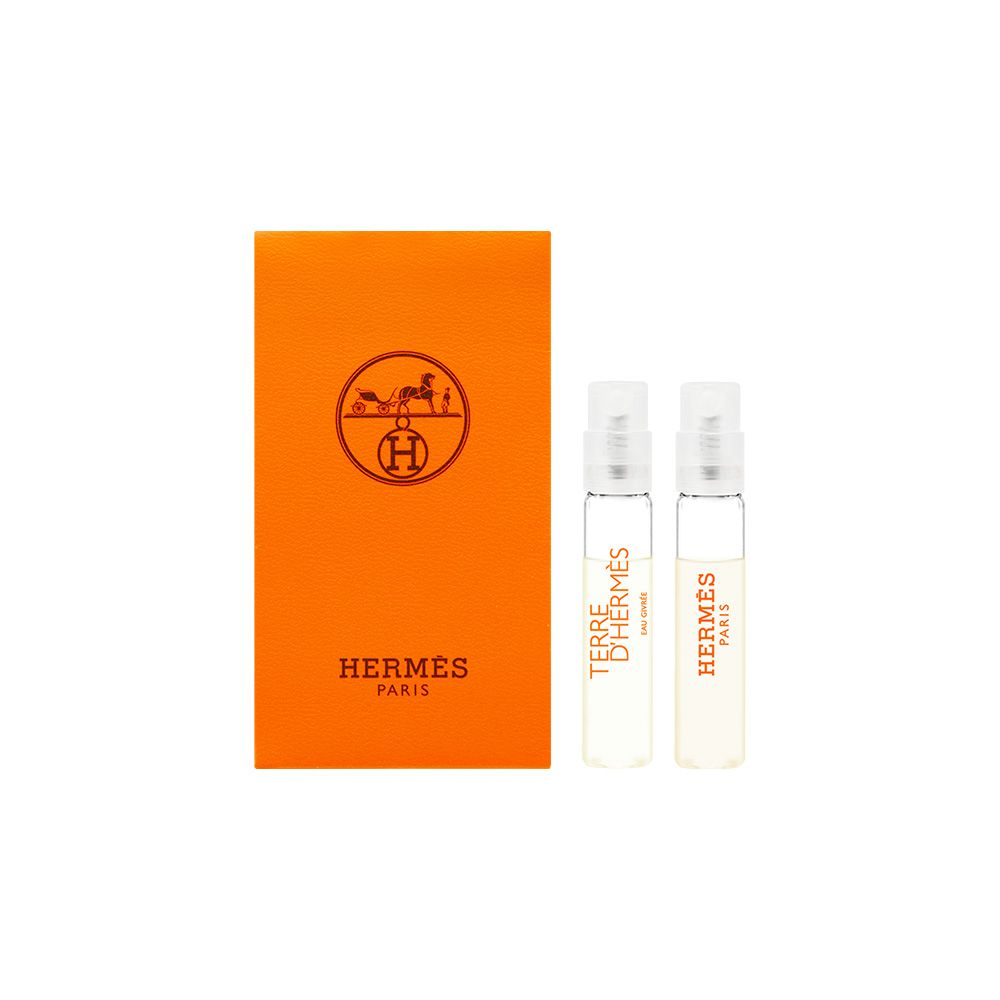 HERMES愛馬仕 聞香系列香水-大地泠洌之水淡香精+橘彩星光淡香水(2ml*2)_平行輸入