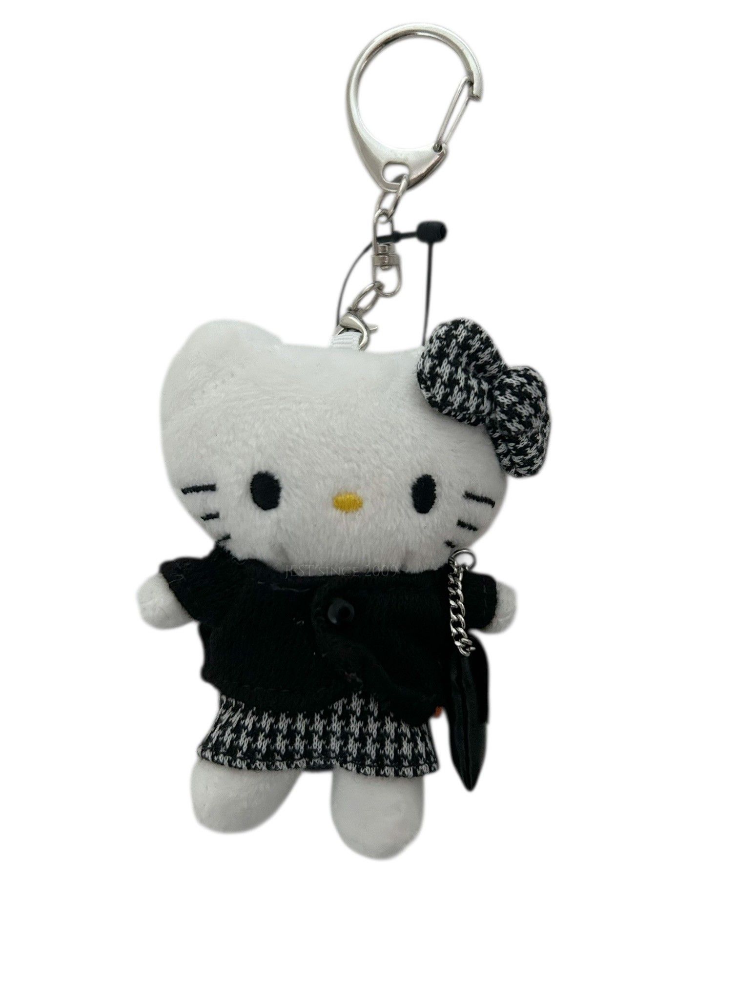 Hello Kitty x Me% 日本聯名限量款吊飾(578479/黑/白/千鳥格/針織/小包/聯名/sanrio/平行輸入)