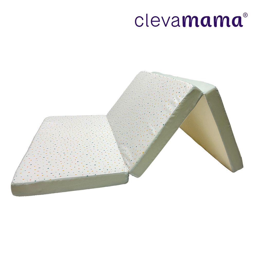 【ClevaMama】三合一多用途地墊-彩色磨石 111x72x5cm (可搭配Joie amigo嬰兒床)