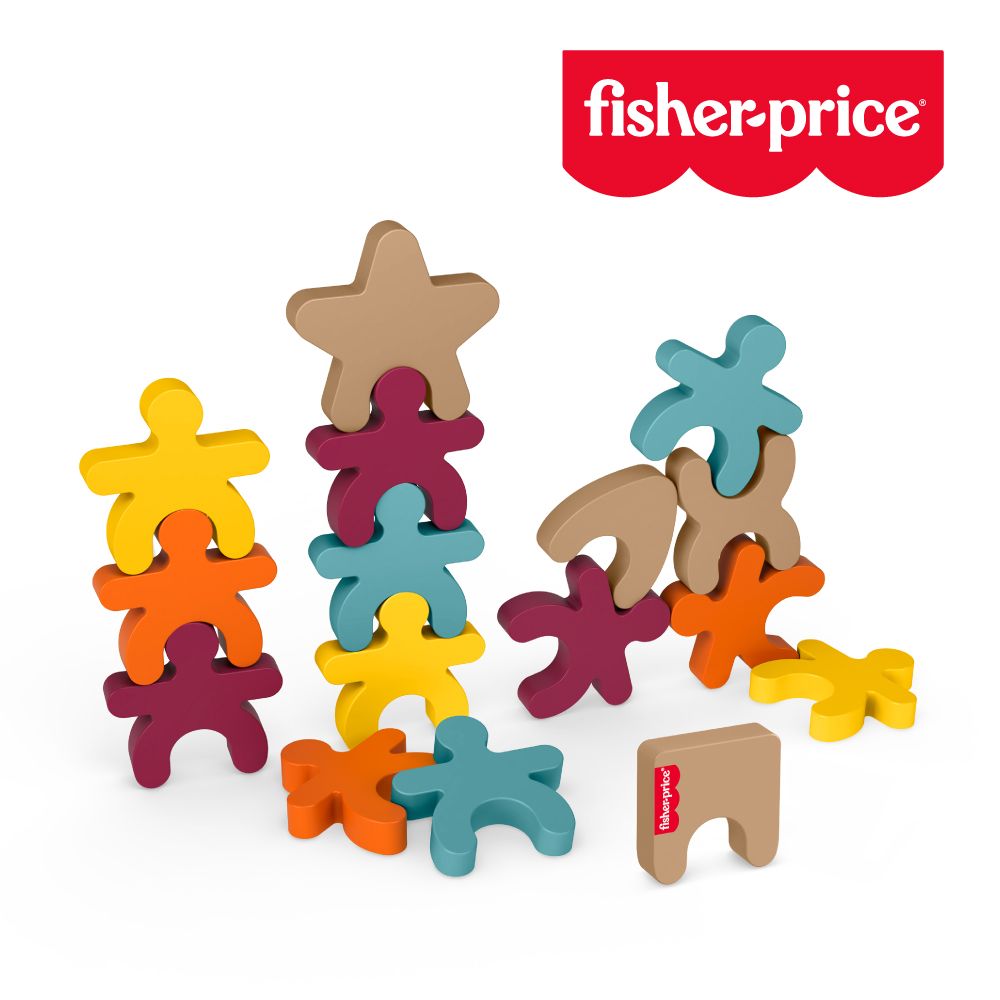 【Fisher price 費雪】木製蒙特梭利疊疊樂