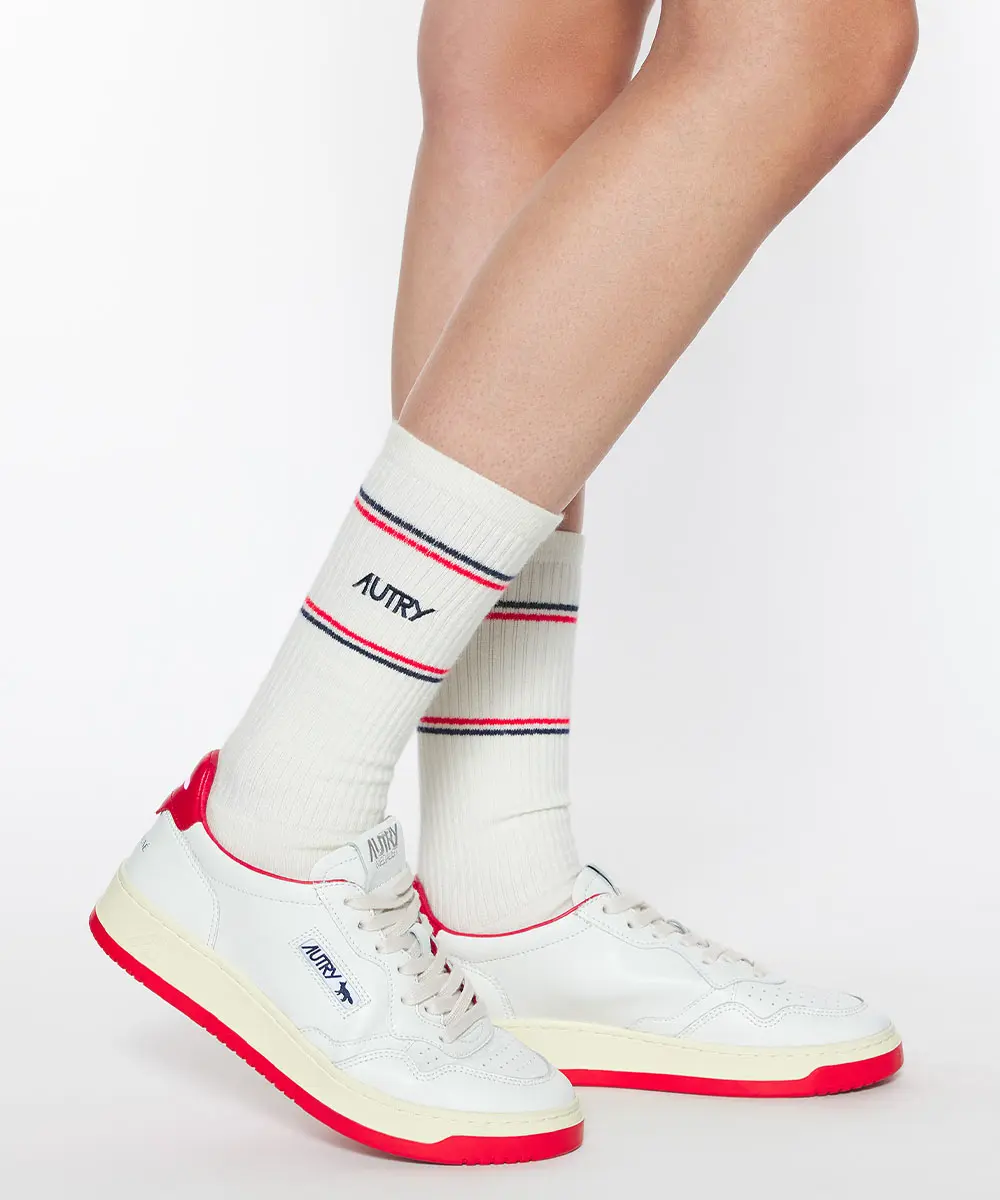 MAISON KITSUNÉ MK x AUTRY MEDALIST紅底低筒運動鞋_女/ 40