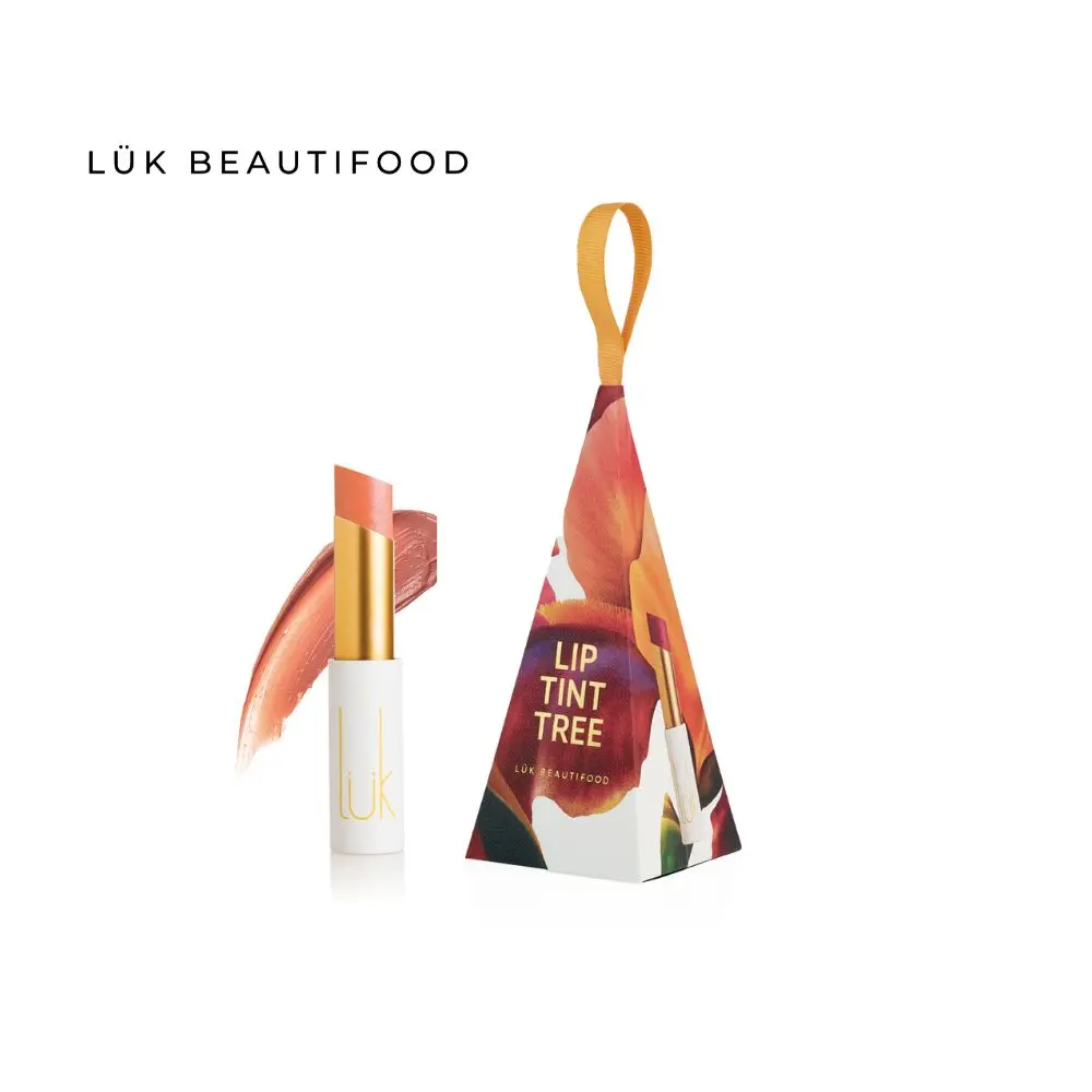 聖誕限定▼LÜK BEAUTIFOOD 聖誕精油美唇膏組 - 蜜桃果