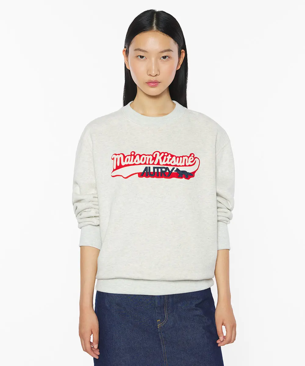 MAISON KITSUNÉ MK x AUTRY雲霧灰LOGO衛衣/中性/ XL