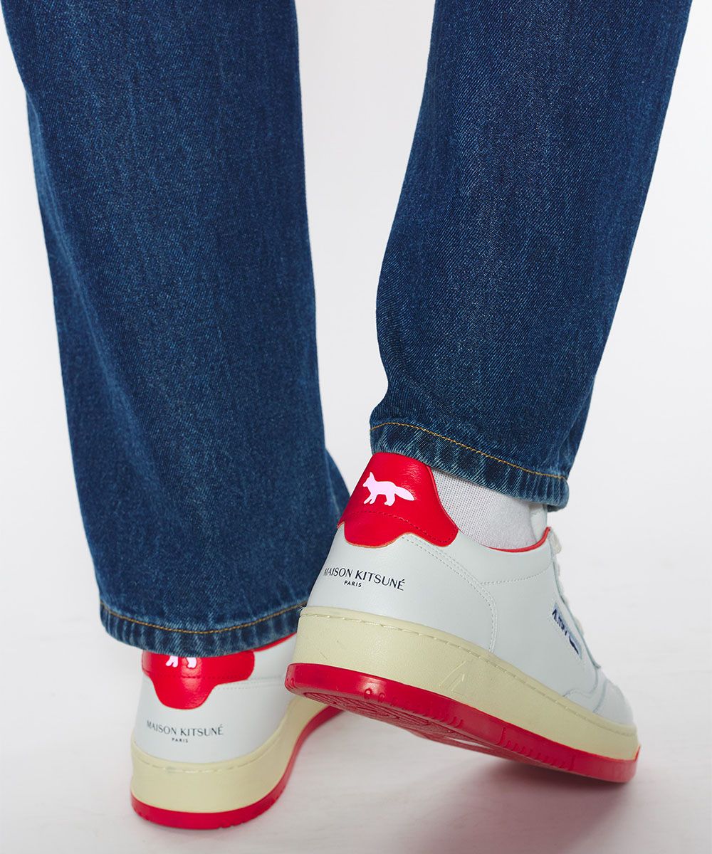 MAISON KITSUNÉ MK x AUTRY MEDALIST紅底低筒運動鞋_男/ 42