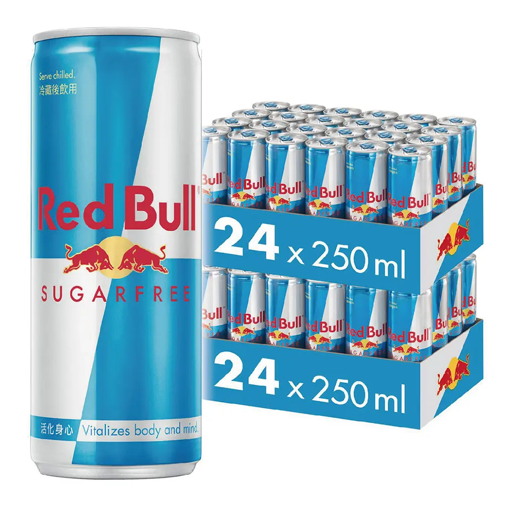 【Red Bull】紅牛無糖能量飲料x2箱(250mlx24罐/箱)