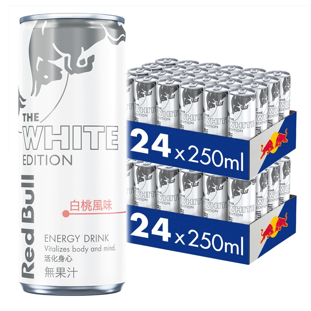 【Red Bull】紅牛風味能量飲料 白桃風味x2箱(250mlx24罐/箱)