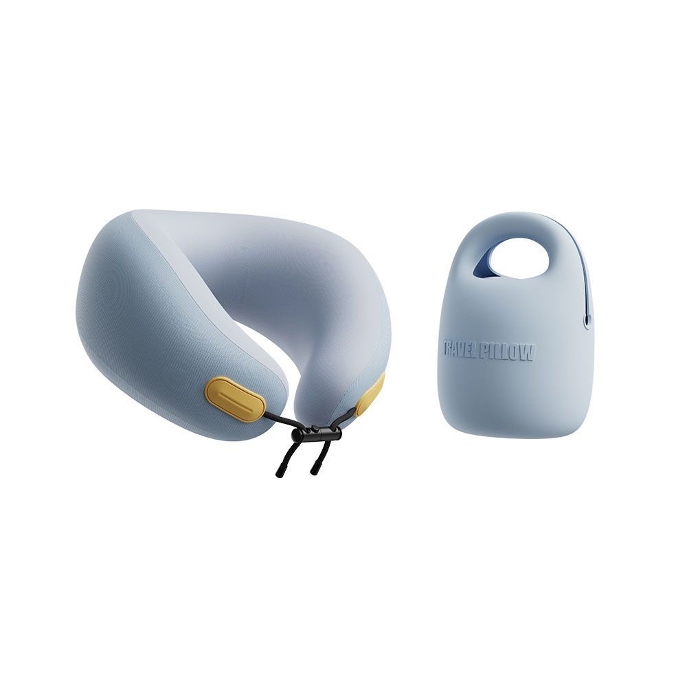 EVERY THINK 兒童專用捲捲U型頸枕/ 淺藍