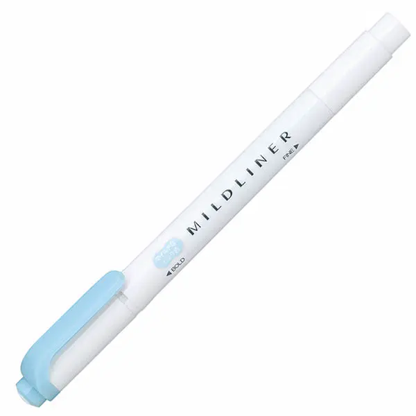 ZEBRA螢光筆/ WKT7-MBL/ 藍/ 雙頭淡柔系