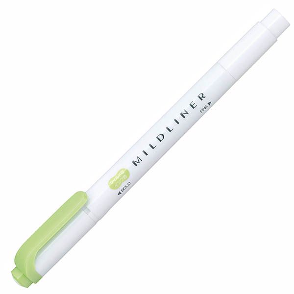 ZEBRA螢光筆/ WKT7-MG/ 綠/ 雙頭冷澀系