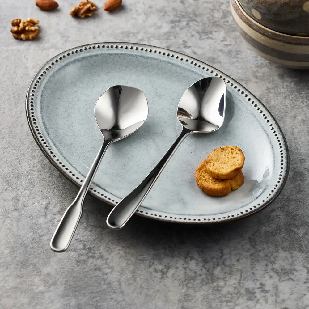 日本YAMACO山崎金屬 - 賢人系列 - 不鏽鋼湯匙組(2件式)/ 雙用+雙用