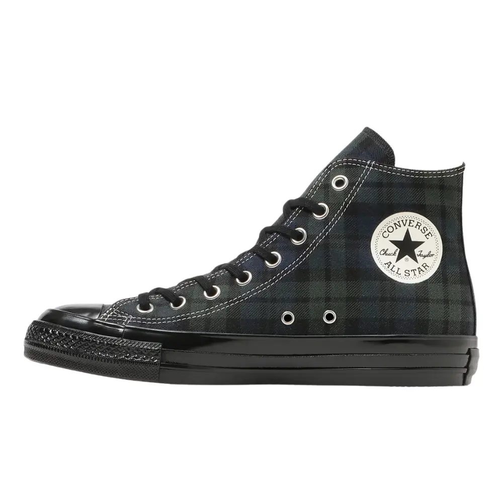 日本限定 Converse ALL STAR AGED CK HI 高筒 格紋帆布鞋 綠黑格紋/ 預購 25 cm