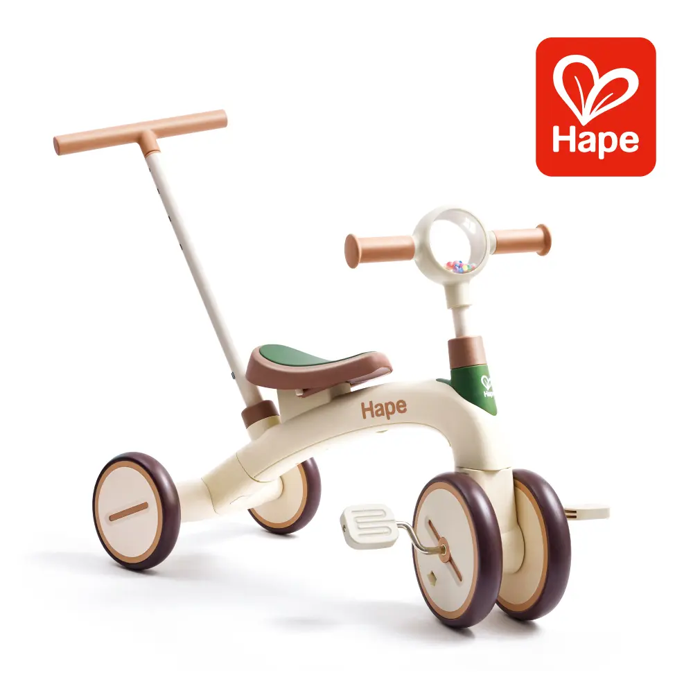 四段騎法陪伴成長➤德國Hape 4合1多功能三輪車