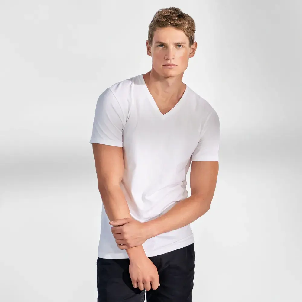 Bread & Boxers 兩件組 V-Neck 有機棉男用V領T/ 白/ M