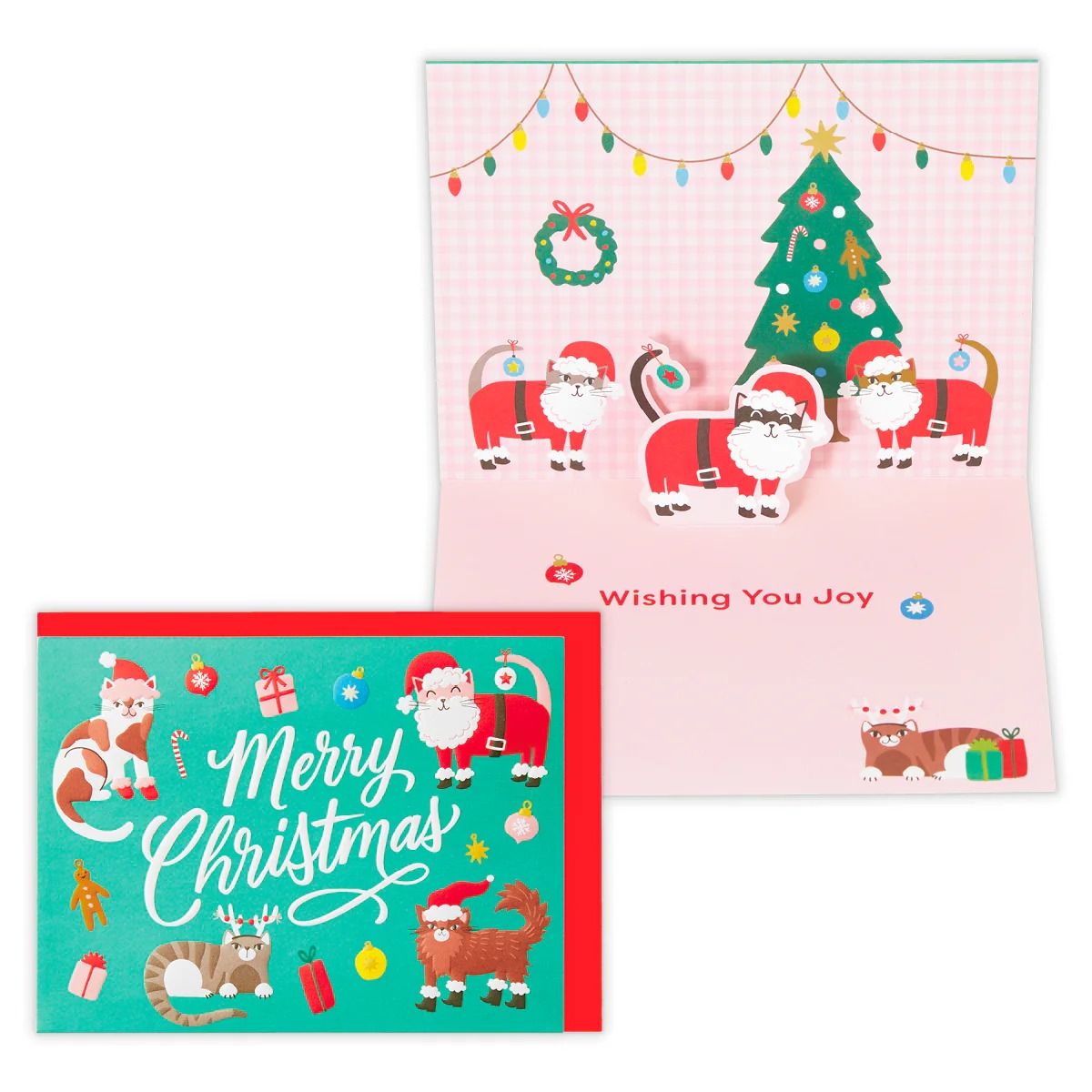 美國 Hallmark 聖誕卡/ 貓咪聖誕老人