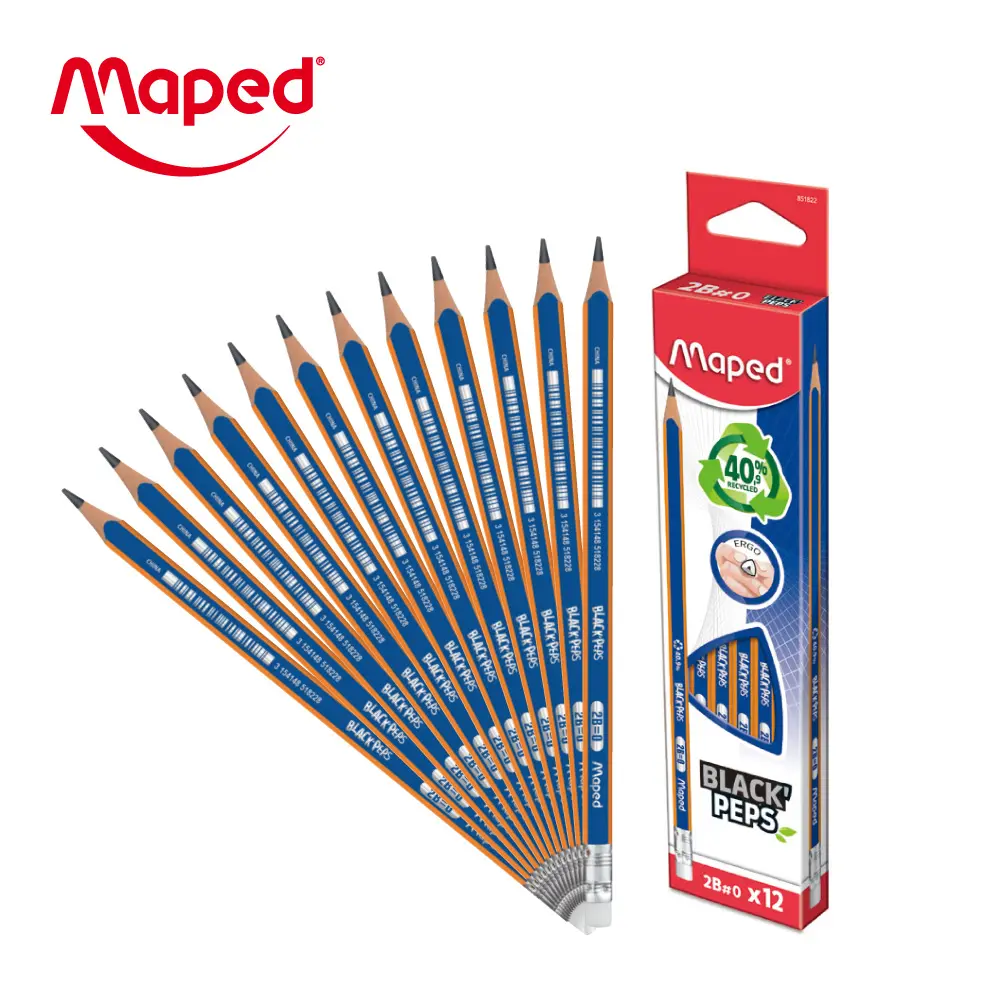 Maped 高品質環保再生鉛筆/ 2B/ 12入