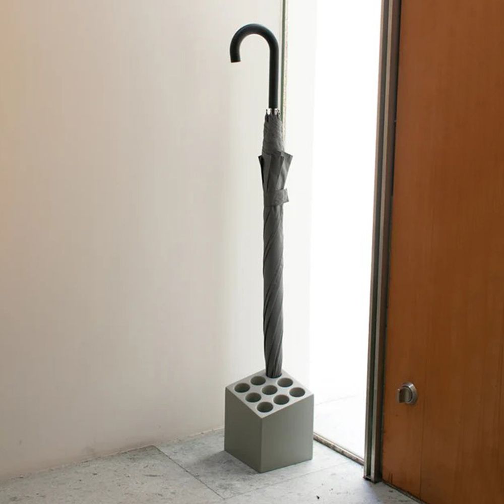 日本ideaco CUBE 砂岩9孔雨傘架-多色可選/ 岩灰