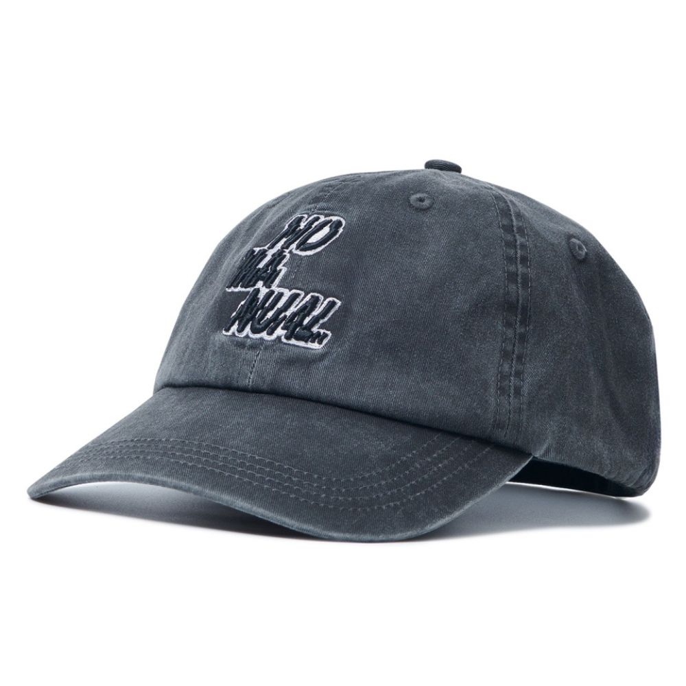 韓國 NOMANUAL S.V WASHED BALL CAP 立體刺繡棒球帽 水洗炭灰WASHED CHARCOAL