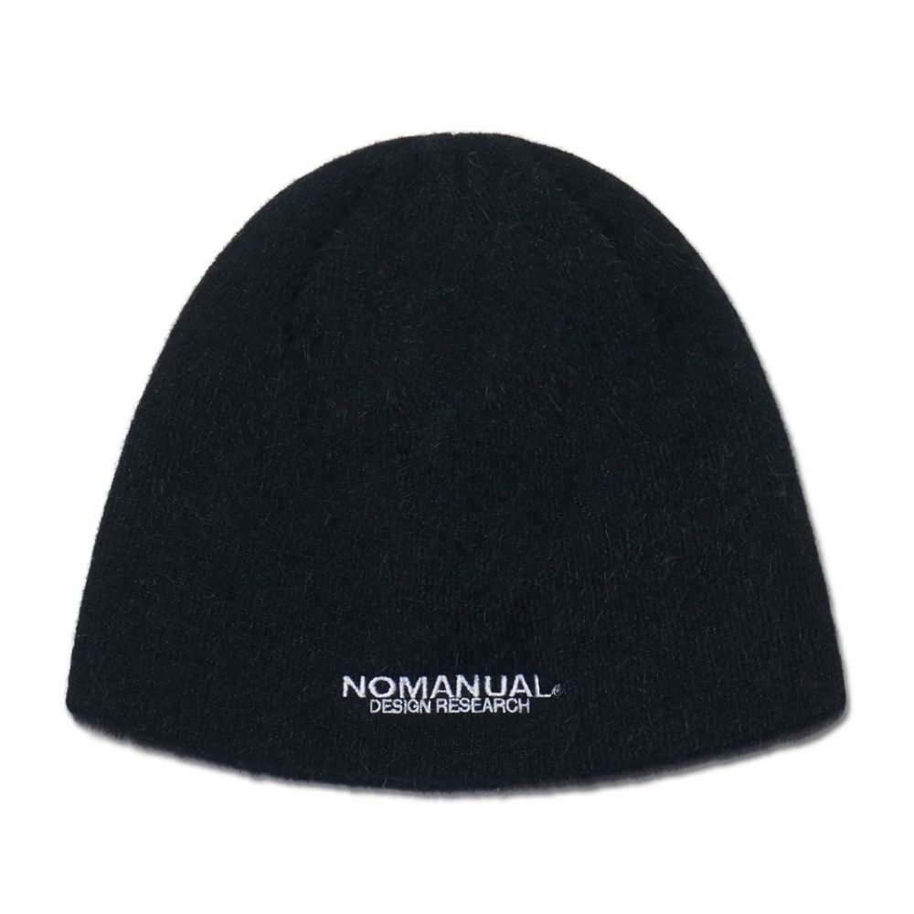 韓國 NOMANUAL HAIRY BEANIE 毛感針織帽 黑色BLACK