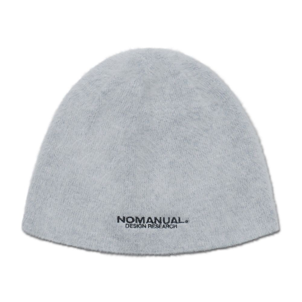 韓國 NOMANUAL HAIRY BEANIE 毛感針織帽 淺灰LIGHT GRAY