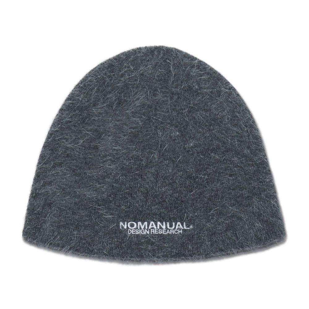 韓國 NOMANUAL HAIRY BEANIE 毛感針織帽 炭灰CHARCOAL