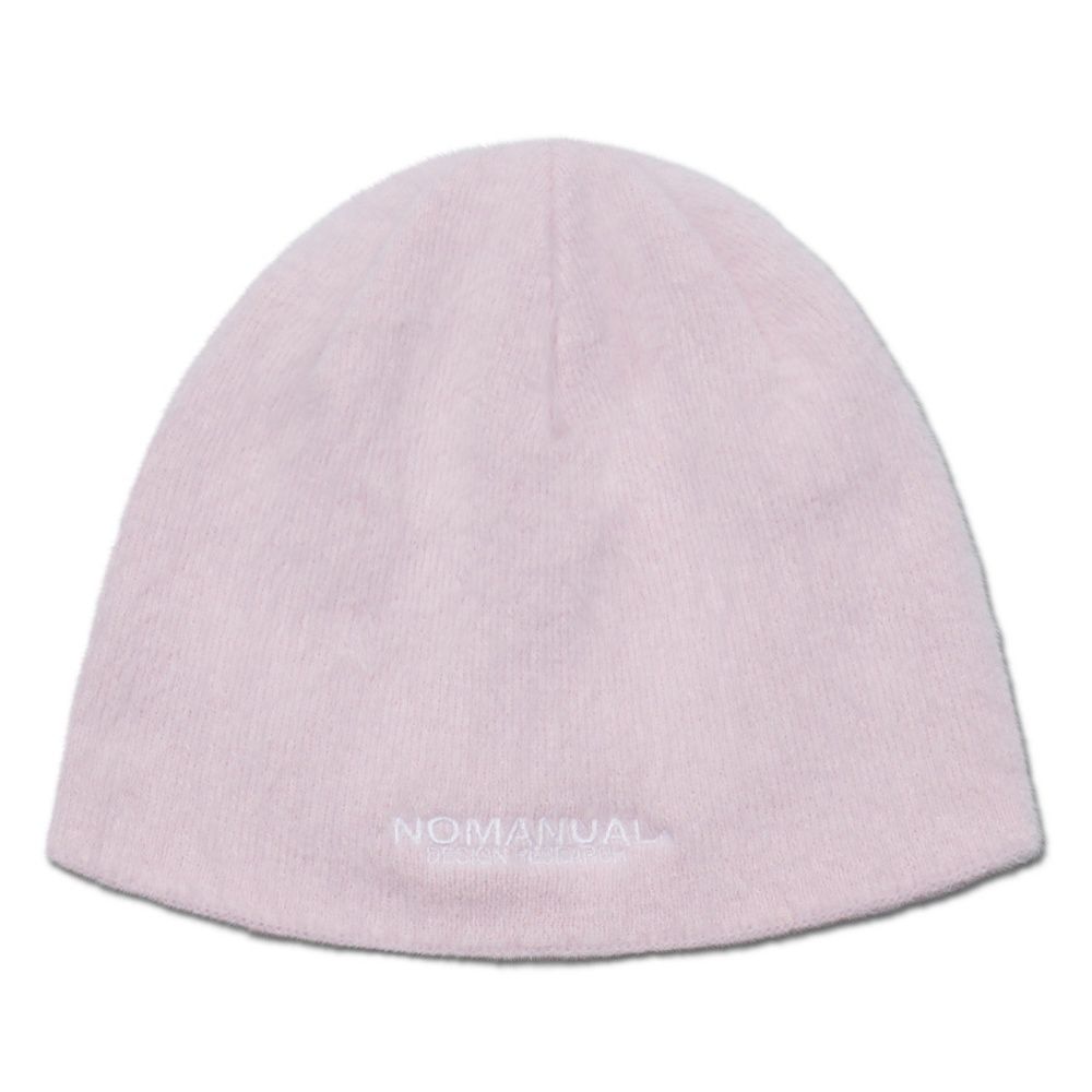 韓國 NOMANUAL HAIRY BEANIE 毛感針織帽 淺粉LIGHT PINK