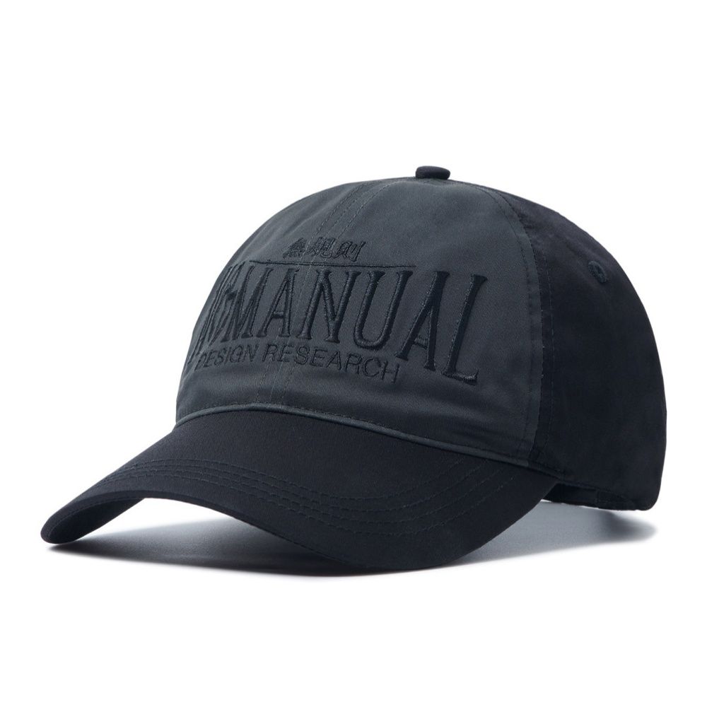 韓國 NOMANUAL 2C TRUCKER BALL CAP 雙色LOGO刺繡棒球帽 炭灰CHARCOAL