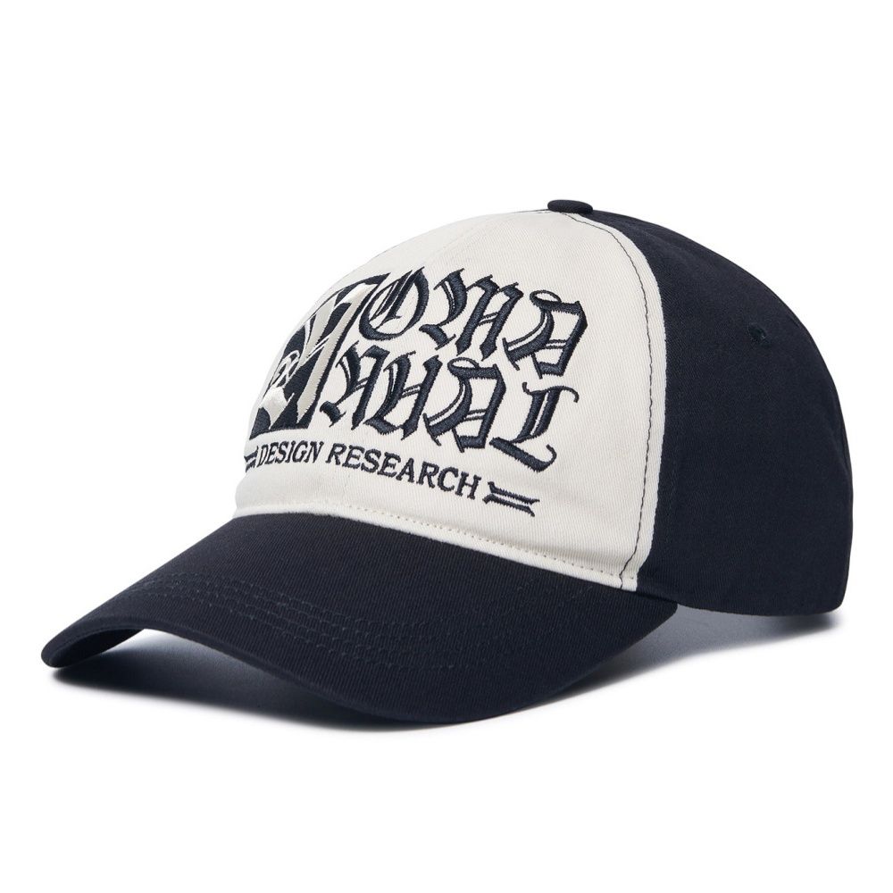 韓國 NOMANUAL DROP C.T BALL CAP 字體刺繡棒球帽 黑白BLACK (W)