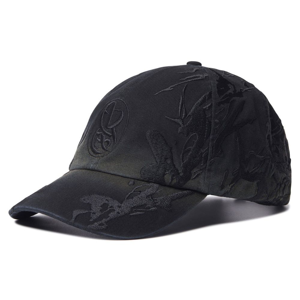 韓國 NOMANUAL EMBROIDERY BALL CAP 立體刺繡棒球帽 水洗黑WASHED BLACK