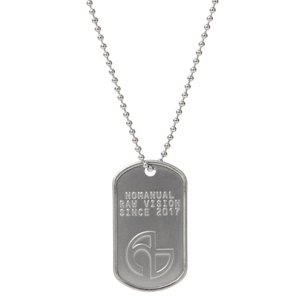 韓國 NOMANUAL NM DOG TAG 金屬吊牌項鍊 銀色SILVER