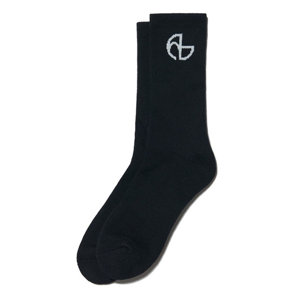 韓國 NOMANUAL SYMBOL LOGO SOCKS (2PACK) 經典標誌中筒襪 二入一組 黑色BLACK
