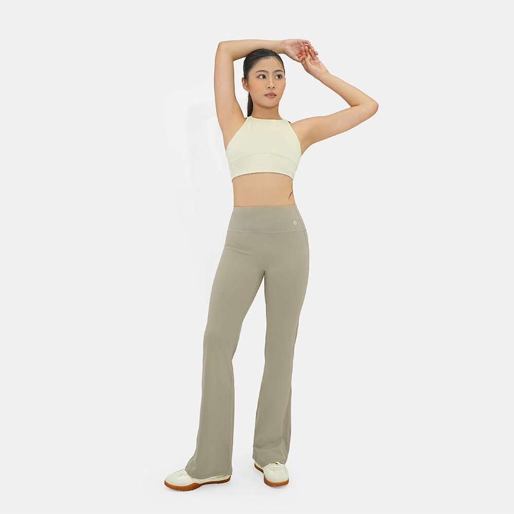 【Mukasa】DURABLE 仙女長腿喇叭褲 - MUK-25933/ 煙灰可可/ XL