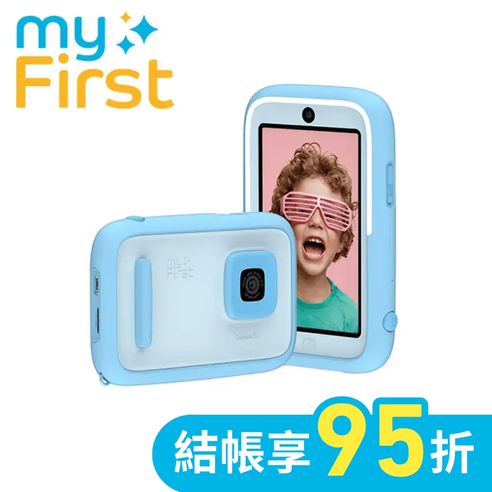 即拍即分享➤myFirst Camera 50 AI智慧兒童相機/ 粉藍色
