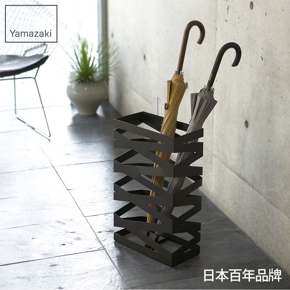 日本【YAMAZAKI】搖滾造型傘架-加寬型(黑)