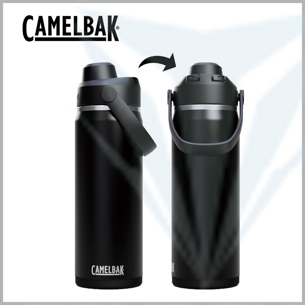 CamelBak 600ml Chug 不鏽鋼彈蓋運動保溫瓶 - 濃黑